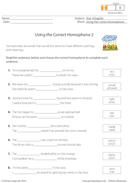 Using the Correct Homophone 2