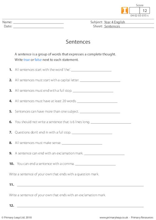 Sentences 3