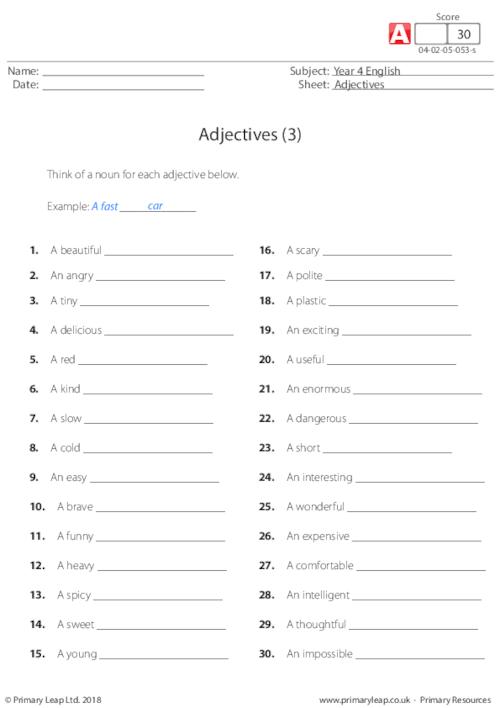 Adjectives (3)
