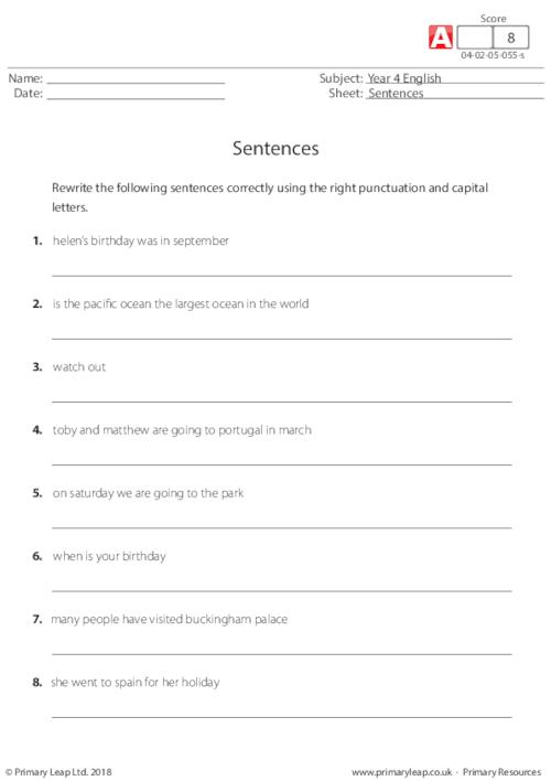 Sentences 5