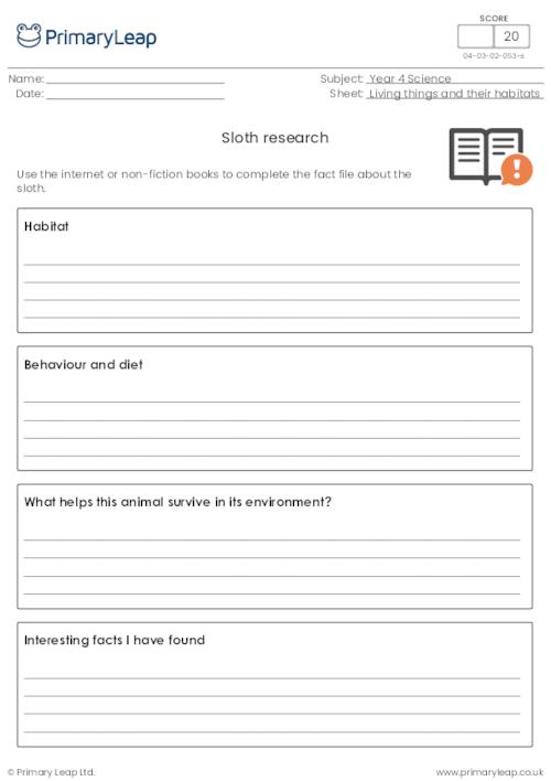 Sloth research report