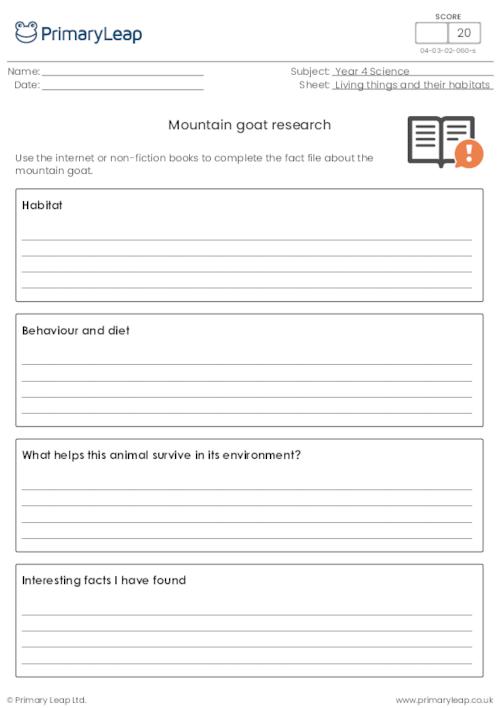 Mountain goat research report