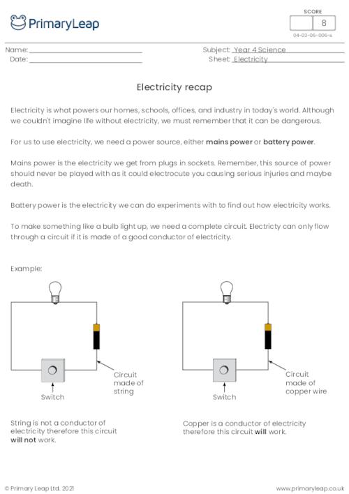 Electricity recap