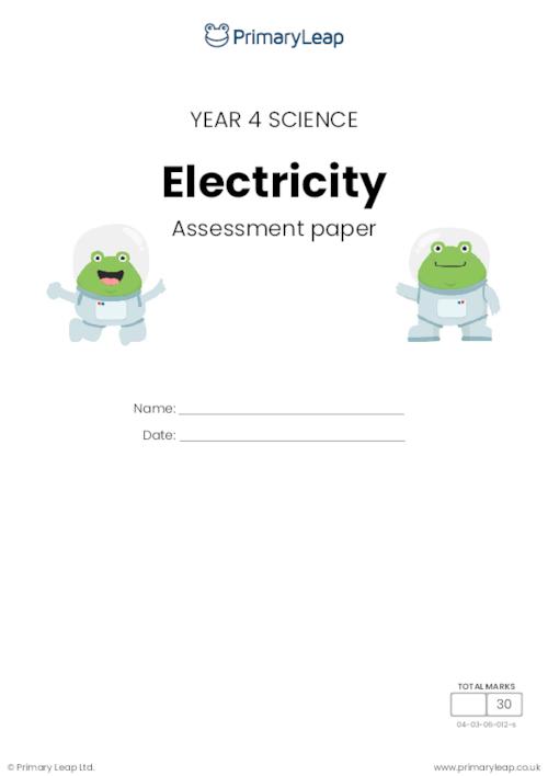 Y4 Electricity assessment