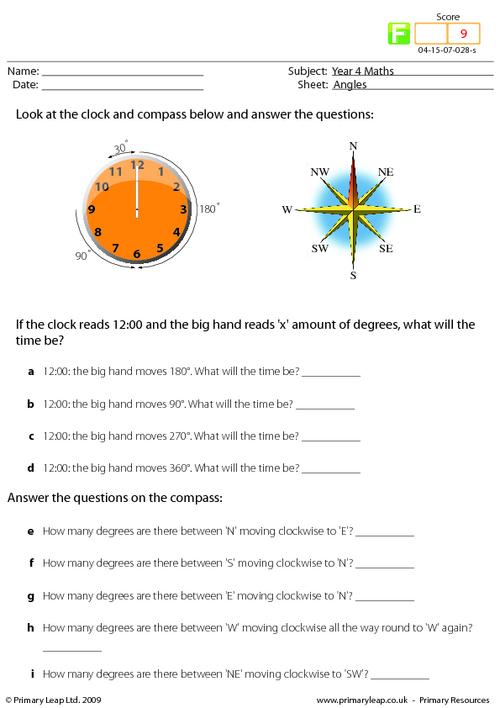 Numeracy Compass Direction Worksheet PrimaryLeap co uk