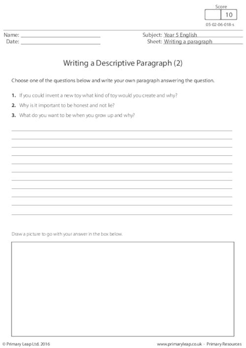 Writing a Descriptive Paragraph (2)