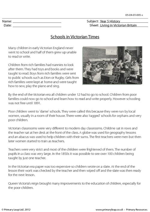 Schools in Victorian Times