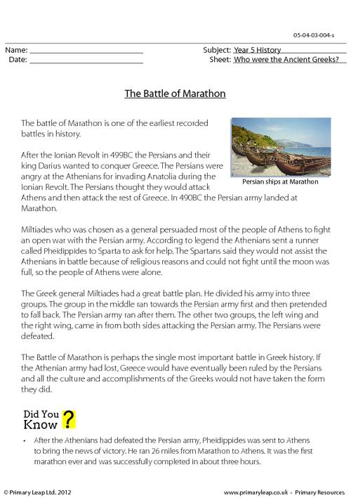 The Battle Of Marathon