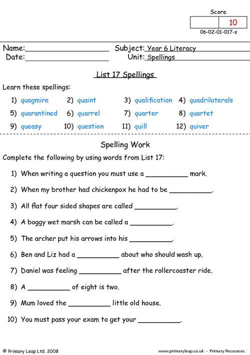 year 6 literacy printable resources free worksheets for kids