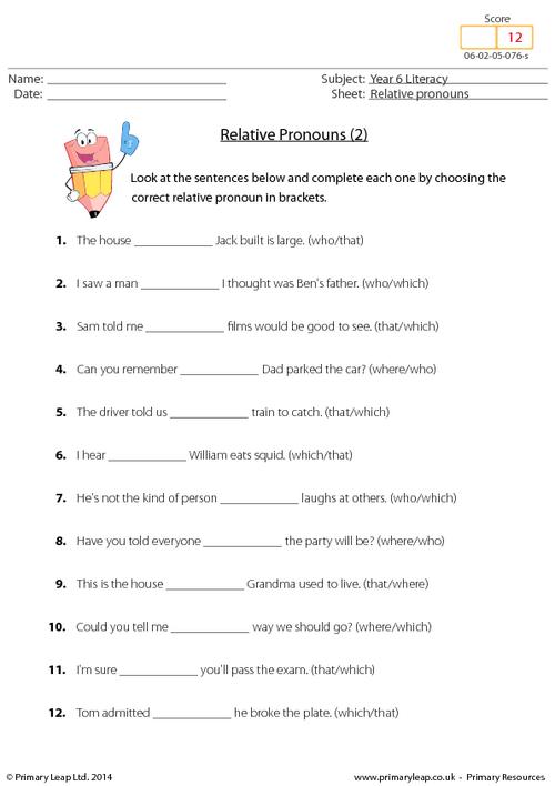 Year 6 Literacy Printable Resources Free Worksheets For Kids PrimaryLeap co uk