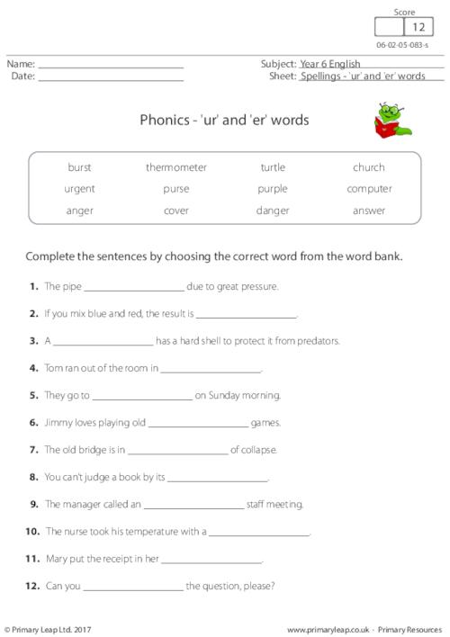 year 6 printable resources free worksheets for kids