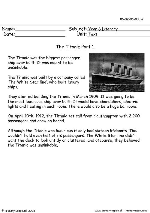 The Titanic part 1