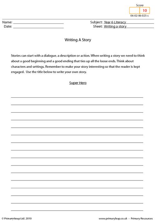 Writing a story - Super hero
