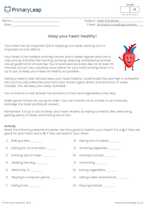 Keep your heart healthy