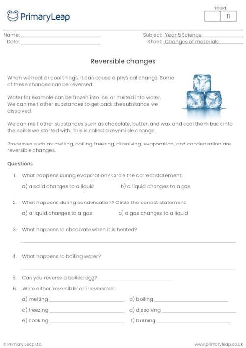 Reversible changes