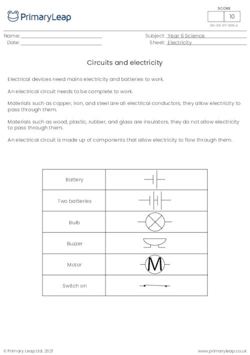 Circuits and electricity 1