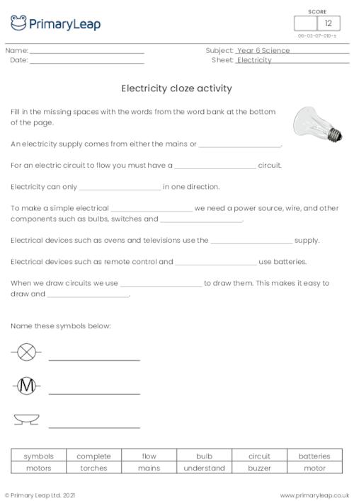 Electricity questions
