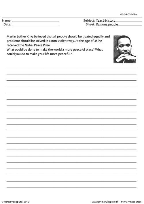 Essay writing - Martin Luther King