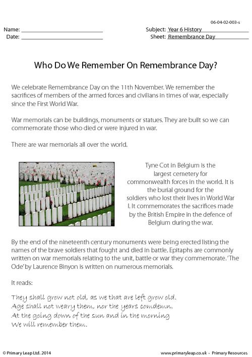 Who Do We Remember On Remembrance Day?
