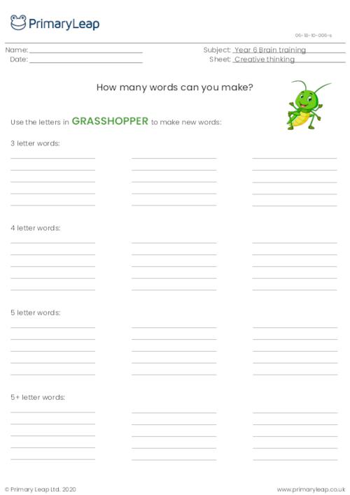 How many words? (grasshopper)