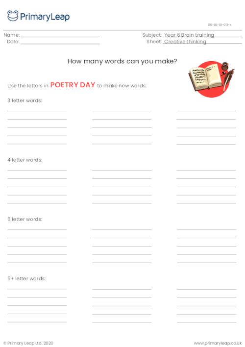 How many words? (poetry day)