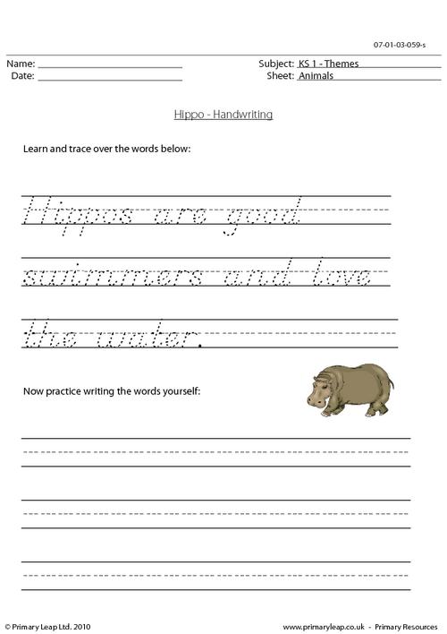Hippo handwriting