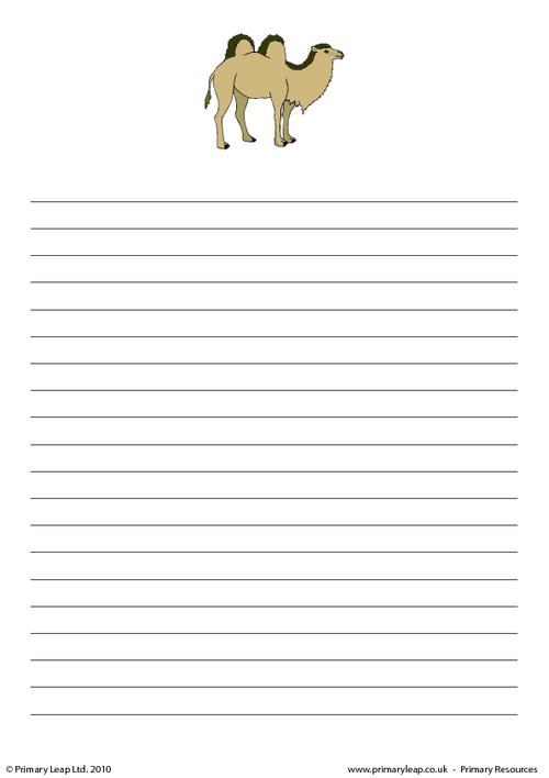 Bactrian camel writing paper 1