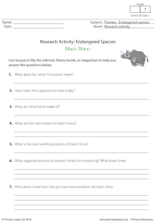 Research Activity - Black Rhino