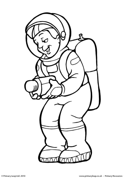 Astronaut colouring page 1