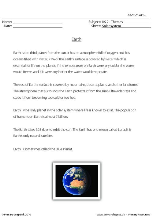 Earth comprehension
