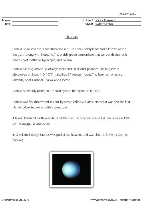 Uranus comprehension