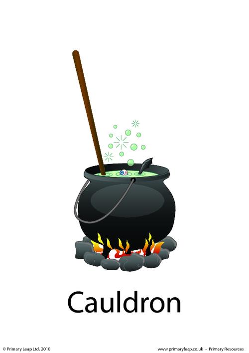 Halloween flashcard - cauldron