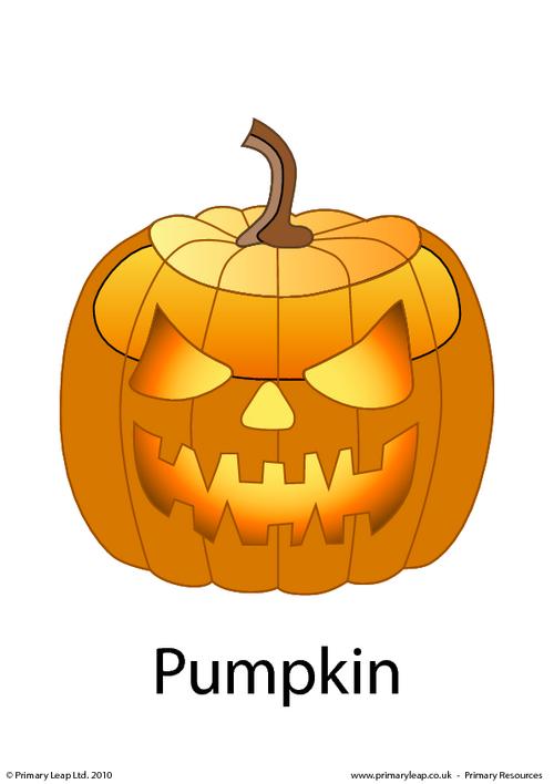 Halloween flashcard - pumpkin