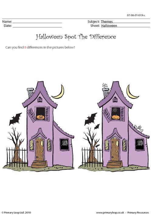 Halloween spot the difference