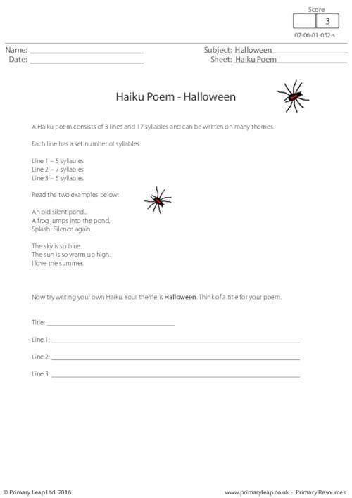 Haiku Poem - Halloween