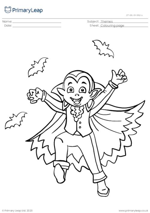 Vampire Colouring Page