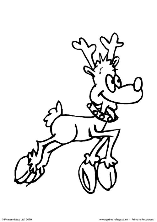 Colouring picture - Rudolph