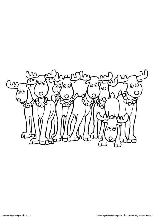 Colouring picture - Reindeer