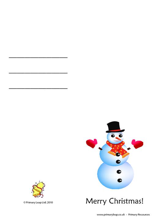 Christmas card - Snowman