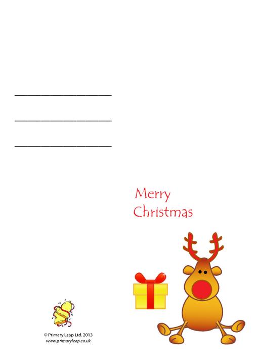 Christmas greetings card - Reindeer