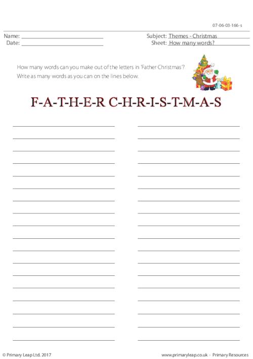 Father Christmas - How Many Words?