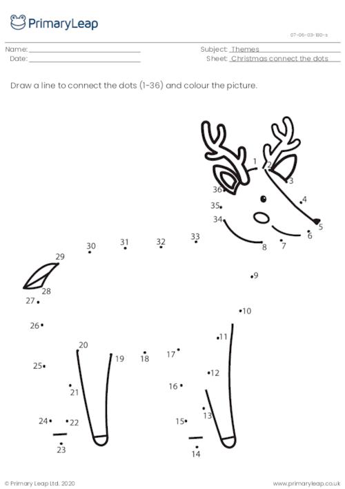 Connect the dots (1-36) - Reindeer