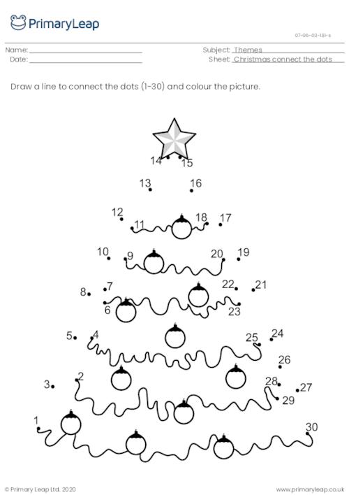 Connect the dots (1-30) - Christmas tree