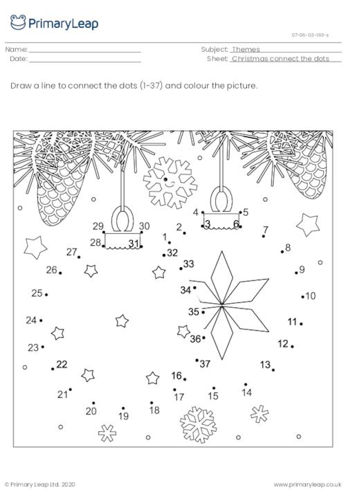 Connect the dots (1-37) - Christmas decorations