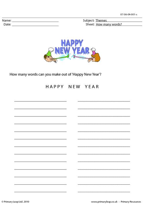 How many words? - Happy New Year
