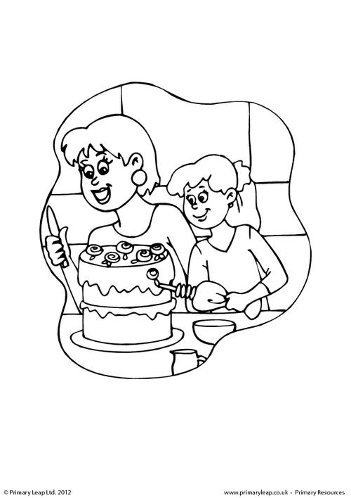 Mother's Day - colouring page 1