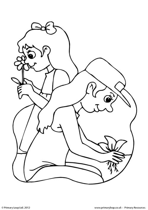 Mother's Day - colouring page 4