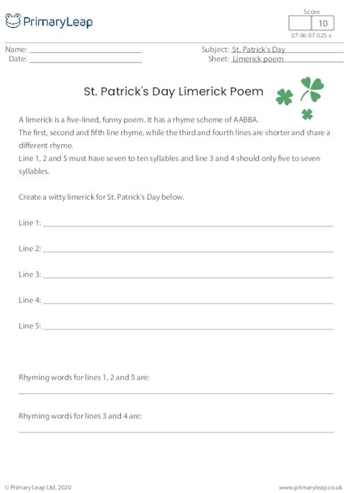 St. Patrick's Day Limerick Poem