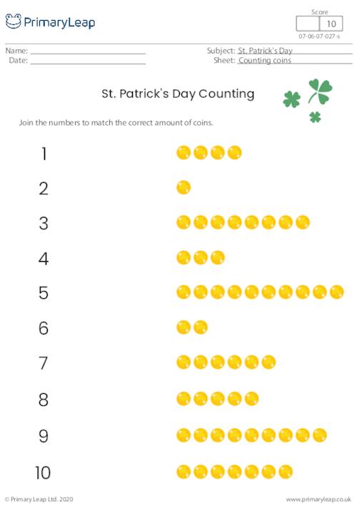 St. Patrick's Day - Counting Coins