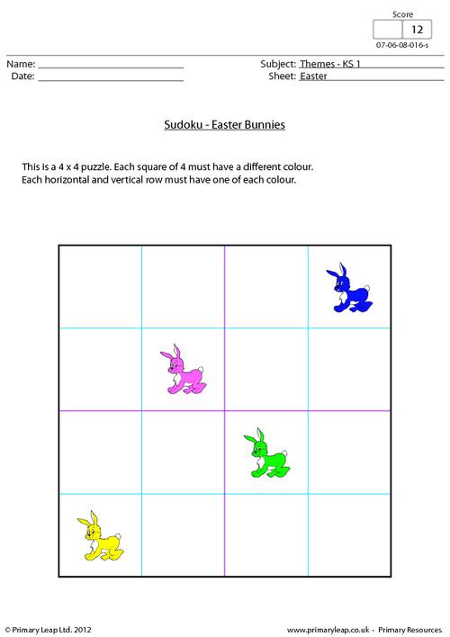 Easter Sudoku activity